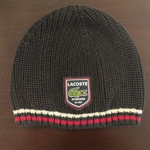 Lacoste logo beanie